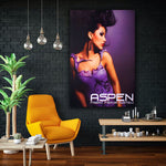 Aspen 40 Wall-Mounted SEG Fabric Frame, Black, 5–7 ft Wide, photo 2