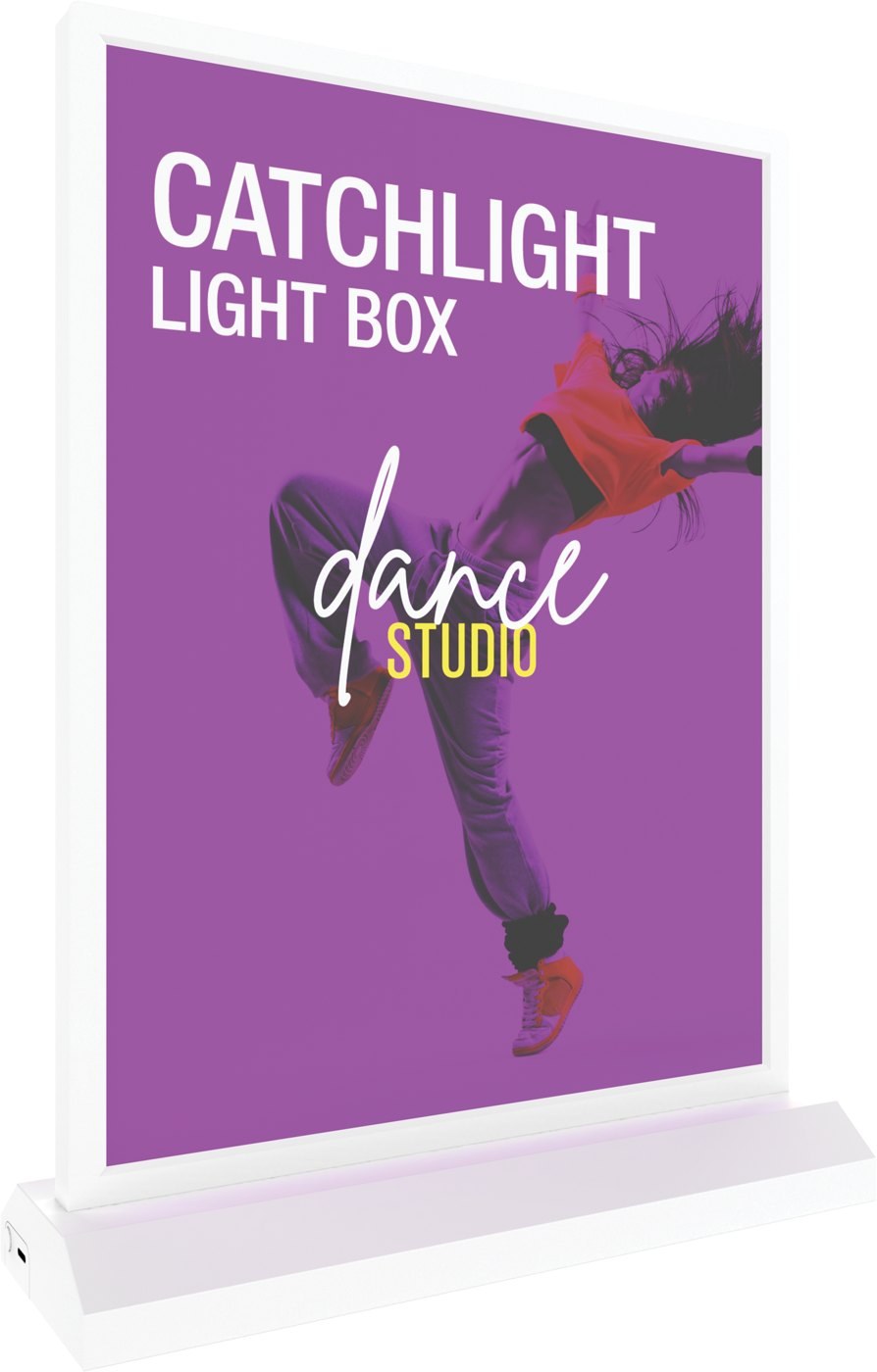 Catchlight Illuminated Tabletop Banner Stand