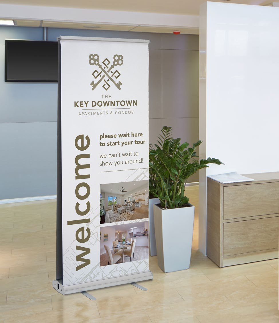 Dual Double-Sided Retractable Banner Stand