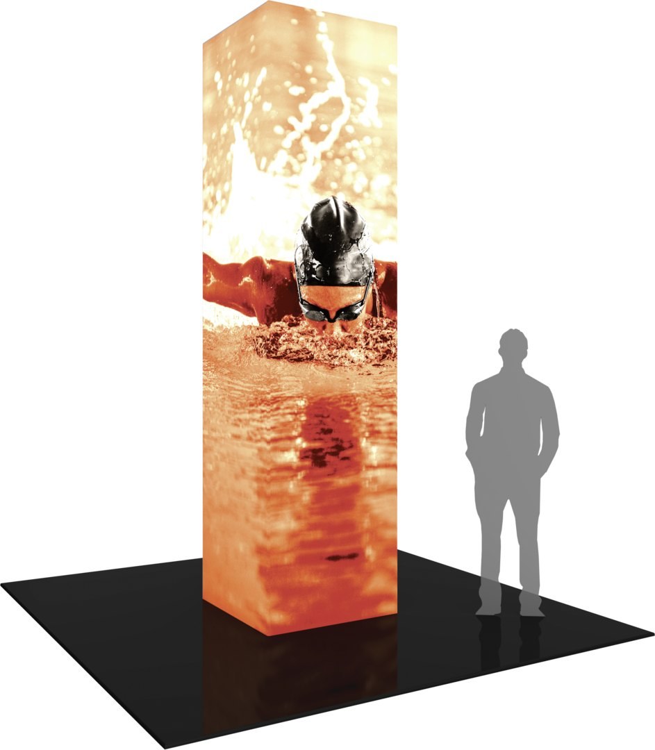Formulate Backlit Four-Sided Fabric Tower