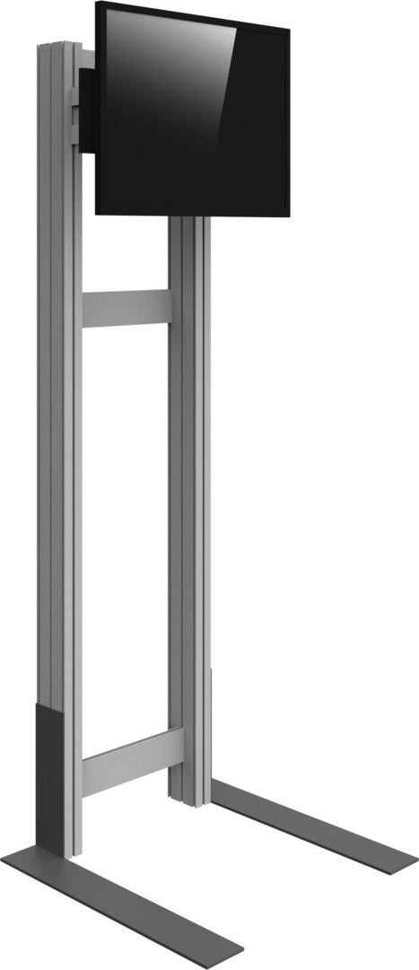 Freestanding Monitor Kiosk with Shelf