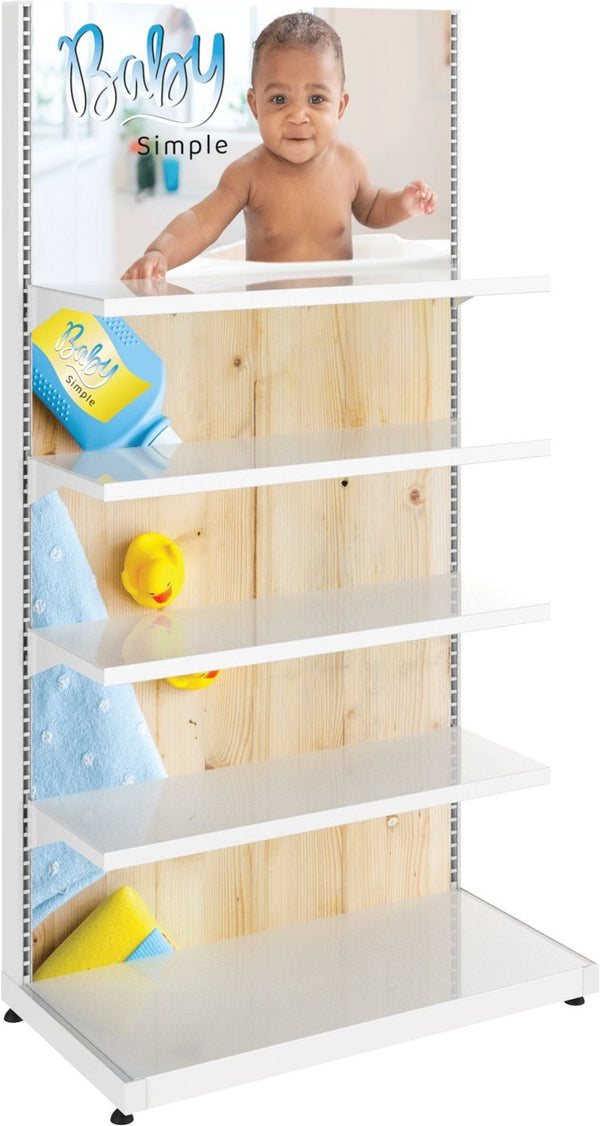 MODify Single Sided Merchandise Display with Shelves (Kit 01)