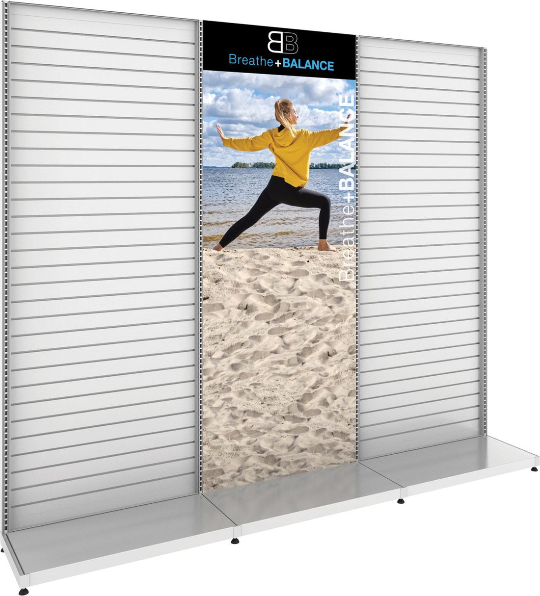 MODify Single Sided Merchandise Display with Two Slatwall Panels (Kit 03)