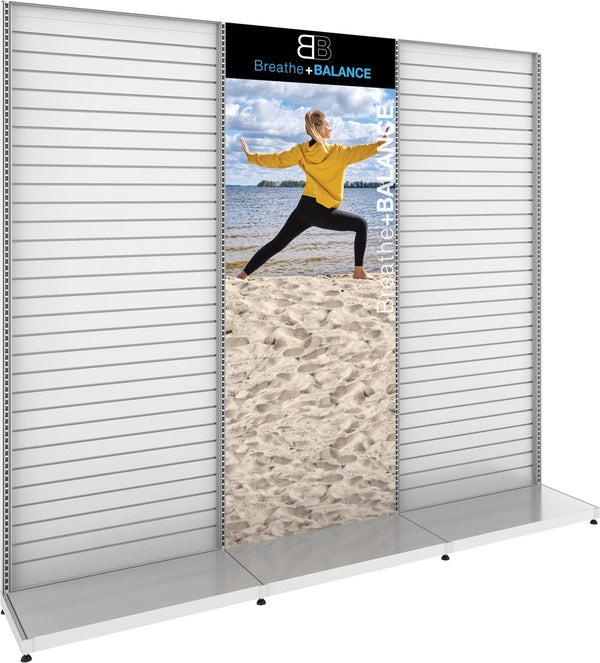 MODify Single Sided Merchandise Display with Two Slatwall Panels (Kit 03)