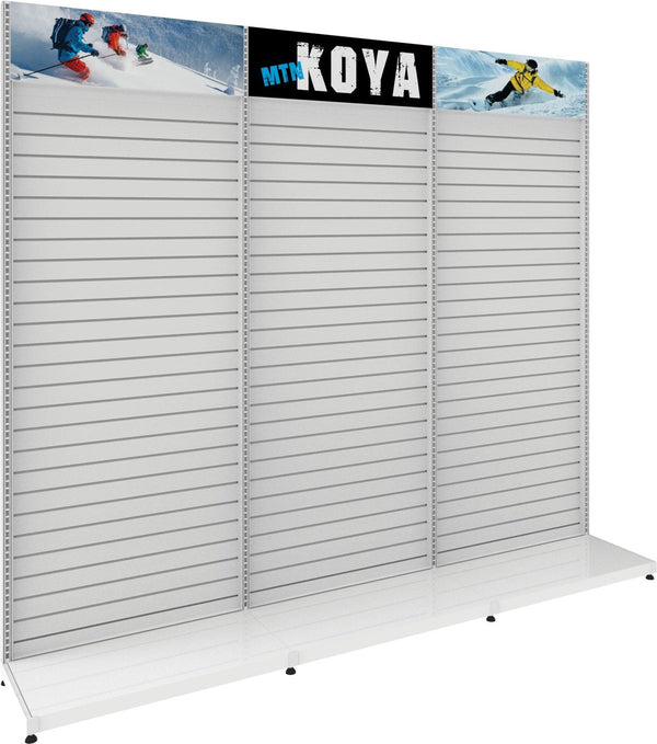 MODify Single Sided Merchandise Display with Three Slatwall Panels (Kit 04)