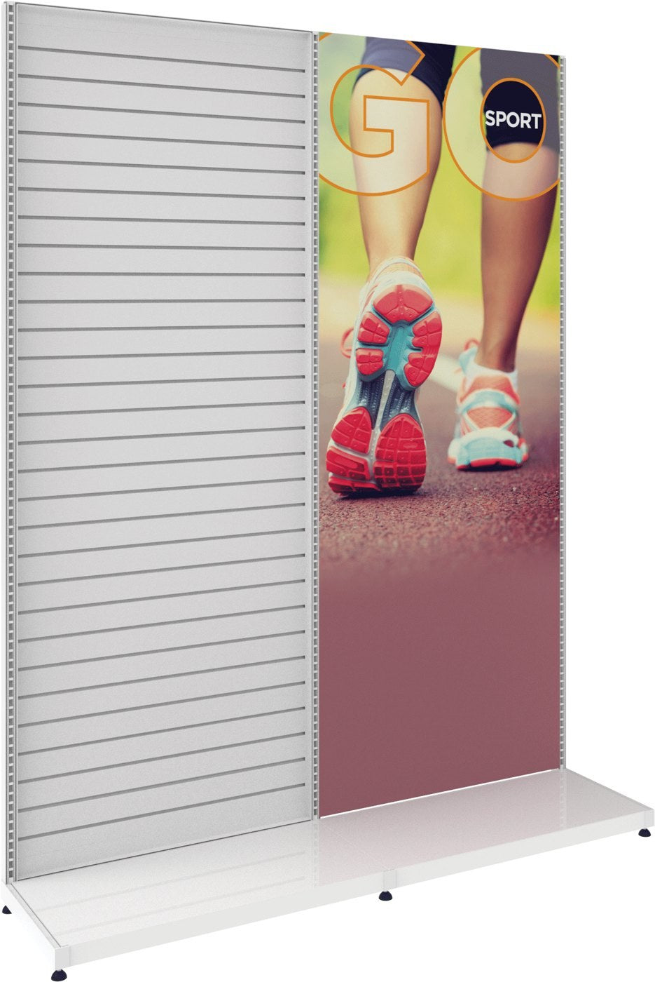 MODify Single Sided Merchandise Display with Slatwall and Graphic Panel (Kit 05)