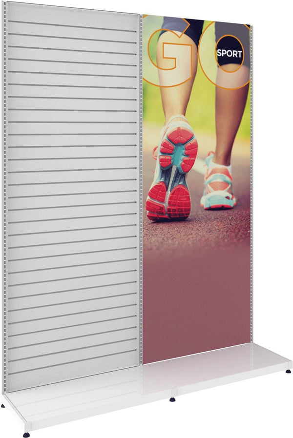 MODify Single Sided Merchandise Display with Slatwall and Graphic Panel (Kit 05)