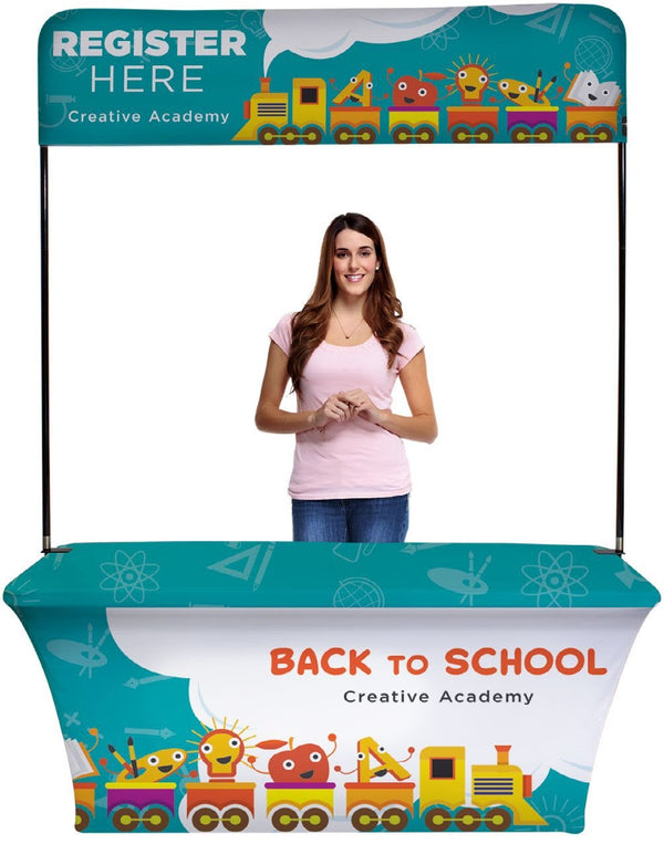 Over-The-Top Table Clamp Banner Display