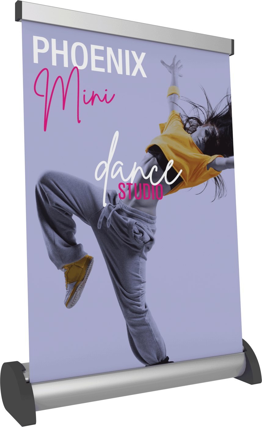Phoenix Mini Tabletop or Skinny Banner Stand