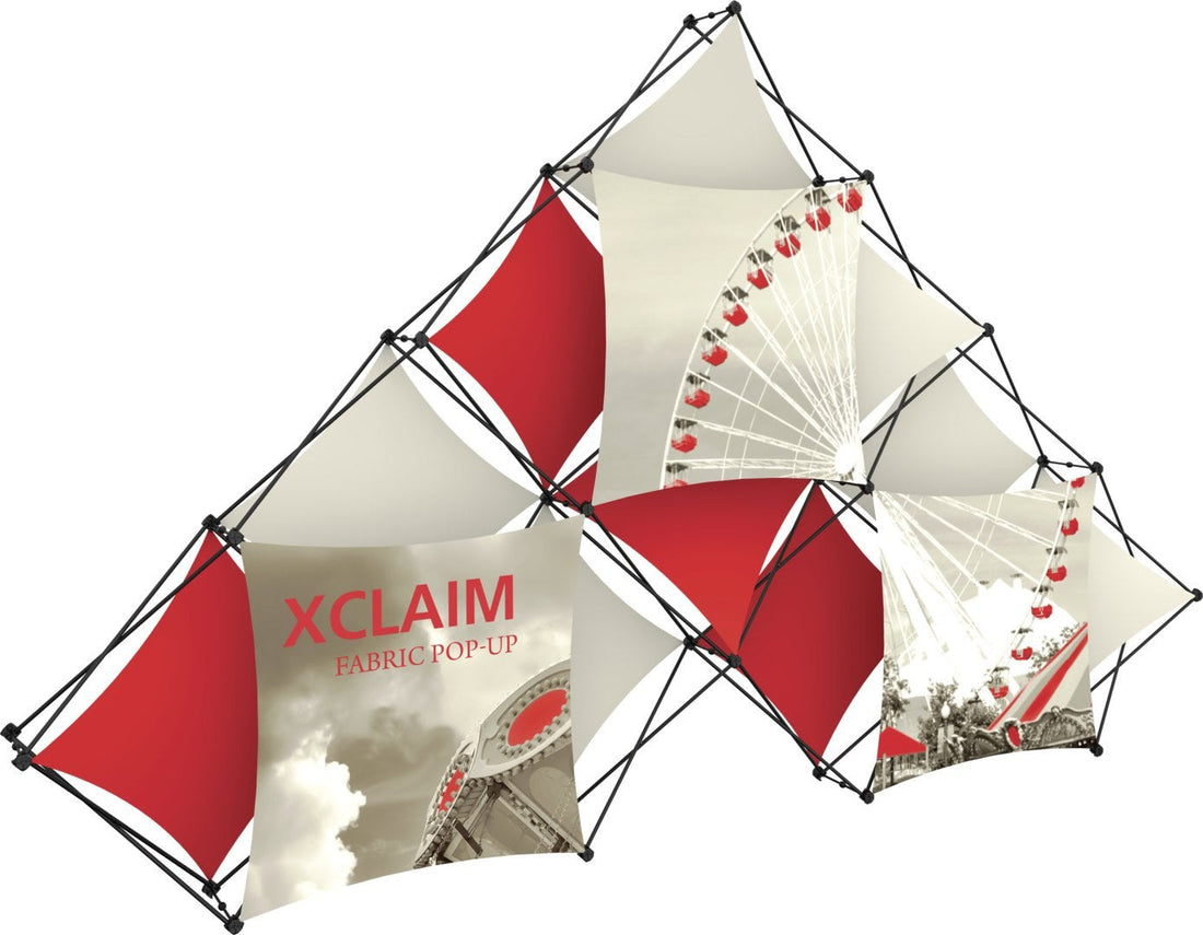Xclaim 14' Pyramid Fabric Popup Display, Kit 2