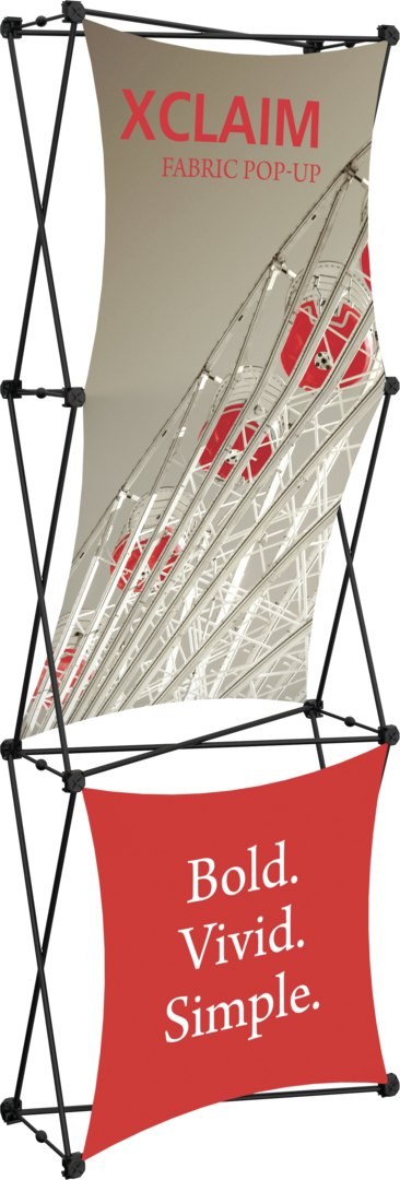 Xclaim 2½' Full Height Fabric Popup Display, Kit 2