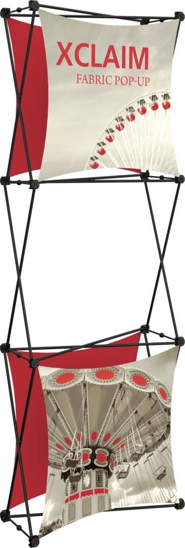 Xclaim 2½' Full Height Fabric Popup Display, Kit 3