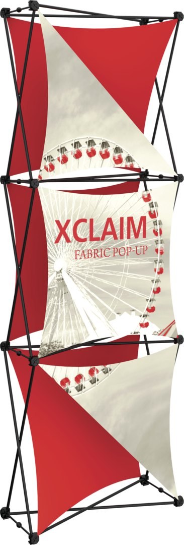 Xclaim 2½' Full Height Fabric Popup Display, Kit 4