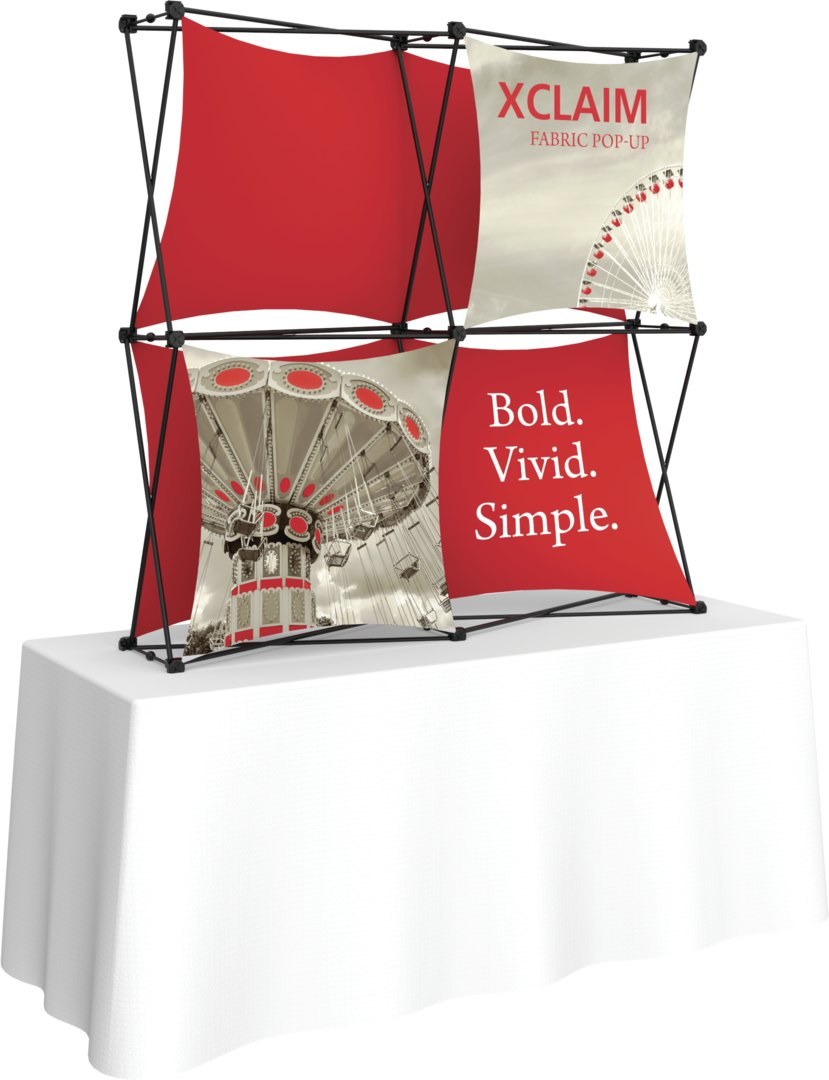 Xclaim 5' Tabletop Fabric Popup Display, Kit 1