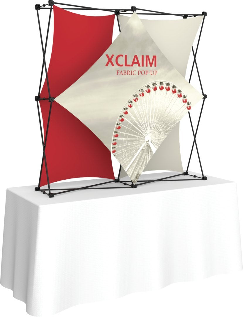Xclaim 5' Tabletop Fabric Popup Display, Kit 2
