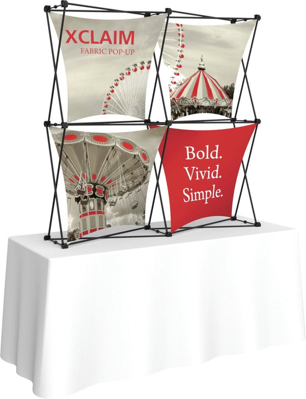 Xclaim 5' Tabletop Fabric Popup Display, Kit 4