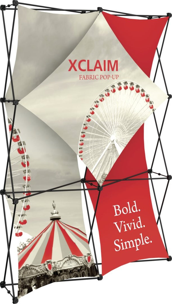 Xclaim 5' Full Height Fabric Popup Display, Kit 1