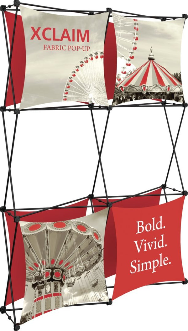 Xclaim 5' Full Height Fabric Popup Display, Kit 2