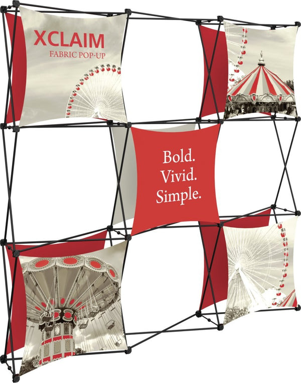 Xclaim 7½' Full Height Fabric Popup Display, Kit 4