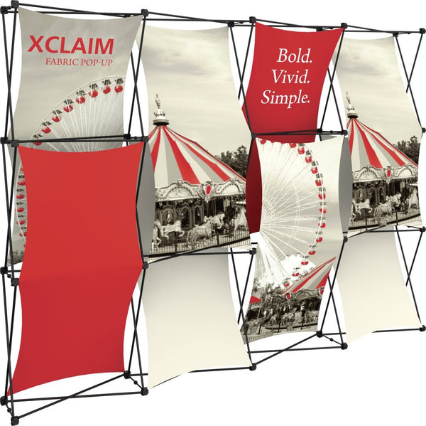 Xclaim 10' Full Height Fabric Popup Display, Kit 3