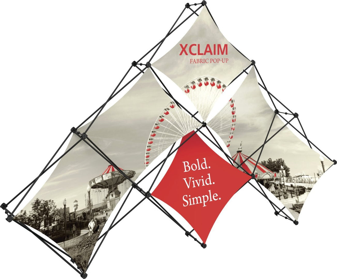 Xclaim 10' Pyramid Fabric Popup Display, Kit 1